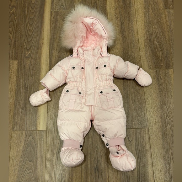 ADD Down Baby Girl Puffer Snowsuit Bunting - Picture 1 of 9